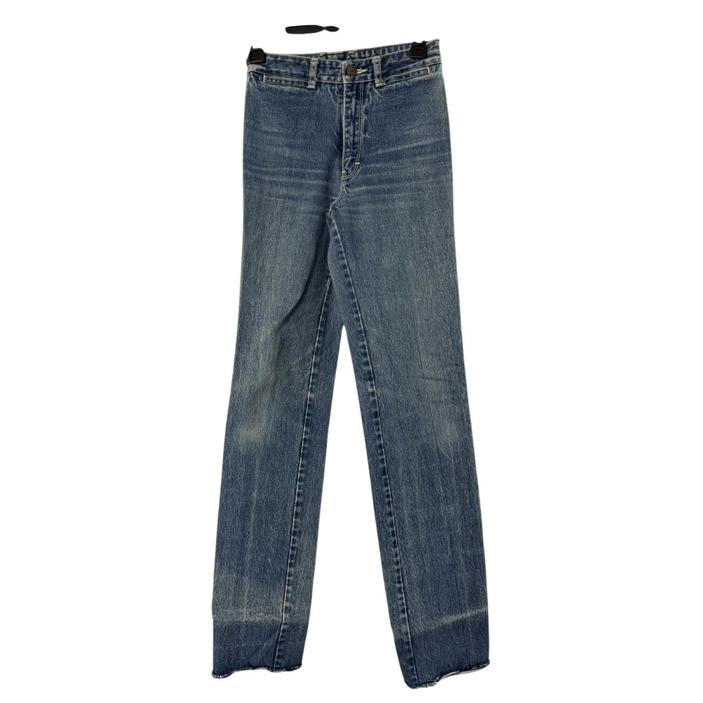 Vintage Sergio Valente Womens 100% Cotton Unhemmed Denim Jeans Size 27